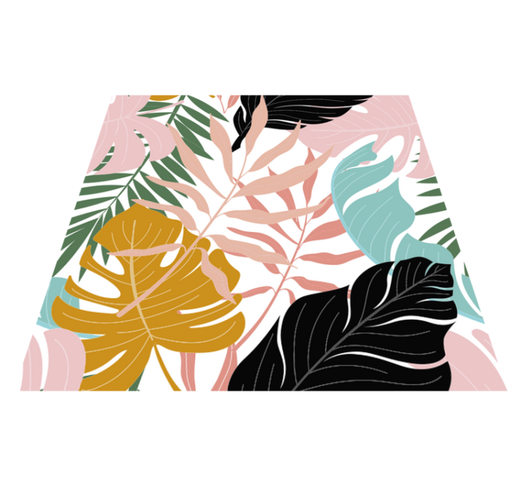 Vinylový koberec s kvetmi farebný abstraktný vzor - Tenstickers