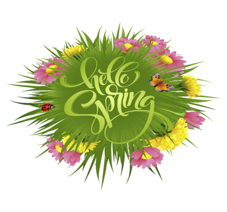 Vinylový koberec s kvetmi jarných lúčnych kvetov - Tenstickers