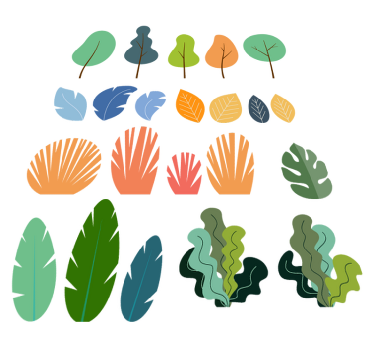 Vinylový koberec s kvetmi a tropickými listami - Tenstickers