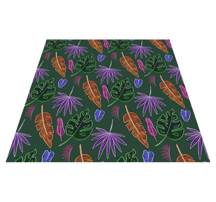 Vinylový koberec s kvetmi geometrická neonová obrazovka - Tenstickers