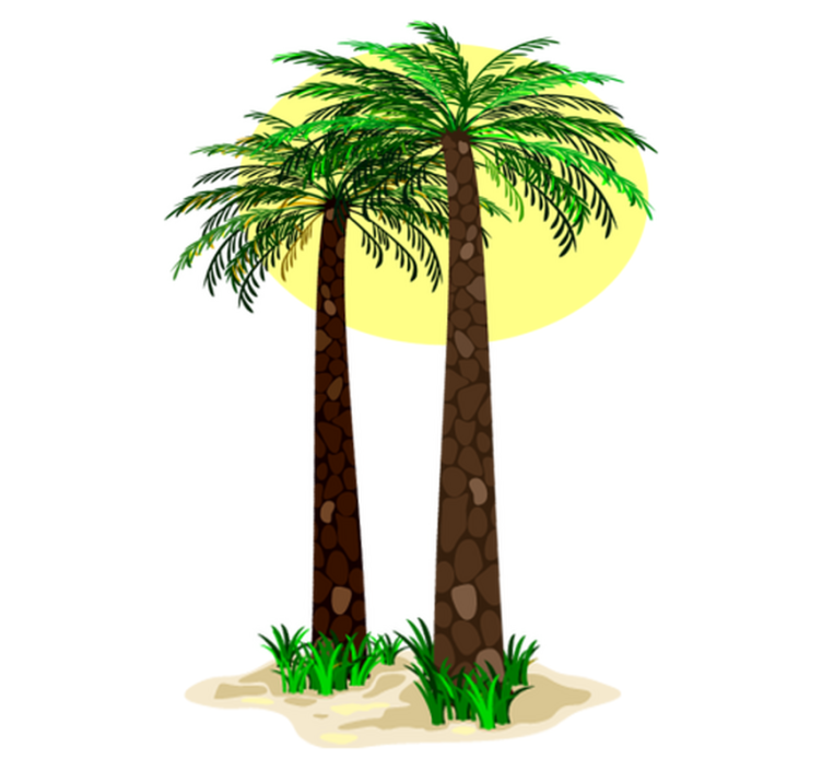 Vinylový koberec s kvetmi tropické palmy - Tenstickers