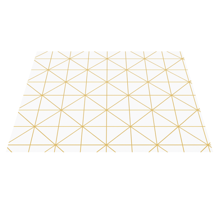 Vinylový koberec do spálne zlatá geometria - Tenstickers