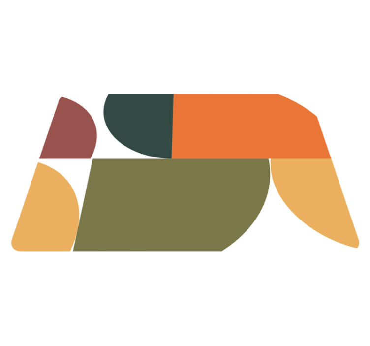 Vinylový koberec s geometrickými tvarmi abstraktné umenie - Tenstickers