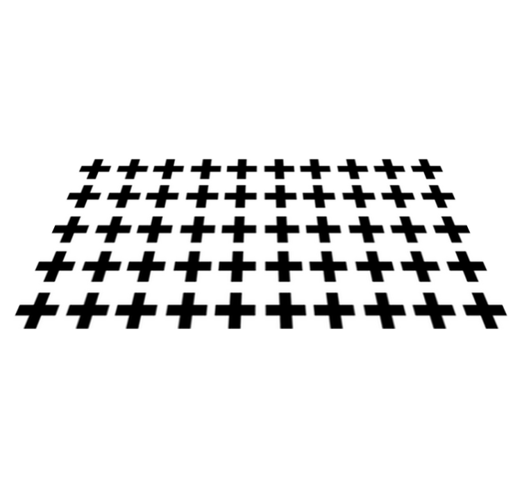 Vinylový koberec s geometrickými tvarmi čiernobiele kríže - Tenstickers