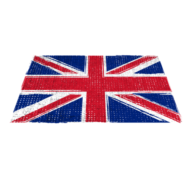 Vinylový koberec s geometrickými tvarmi uk grunge vlajka - Tenstickers