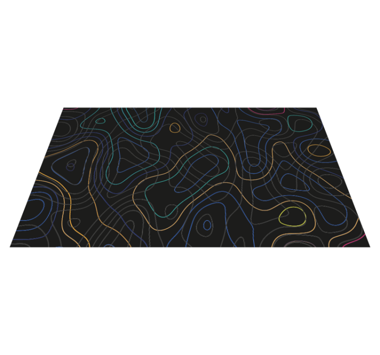 Vinylový koberec s geometrickými tvarmi v mnohých farbách - Tenstickers