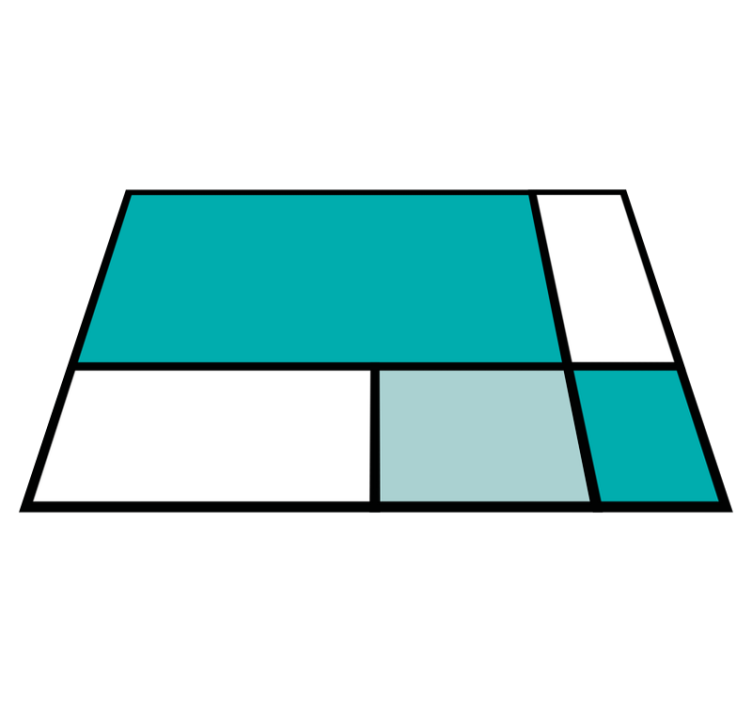 Vinylový koberec s geometrickými tvarmi v zelených štvorcoch - Tenstickers