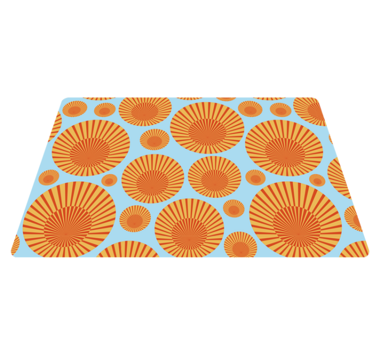 Vinylový koberec s geometrickými tvarmi 70's slnečný štýl - Tenstickers
