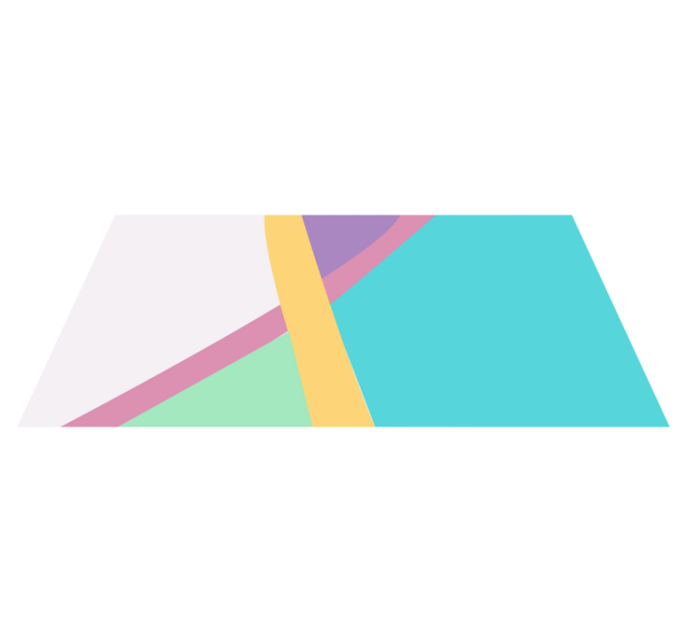 Vinylový koberec s geometrickými tvarmi farebné bloky - Tenstickers