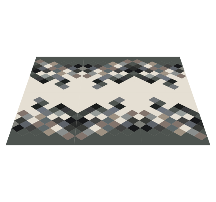 Vinylový koberec s geometrickými tvarmi farebné bloky - Tenstickers