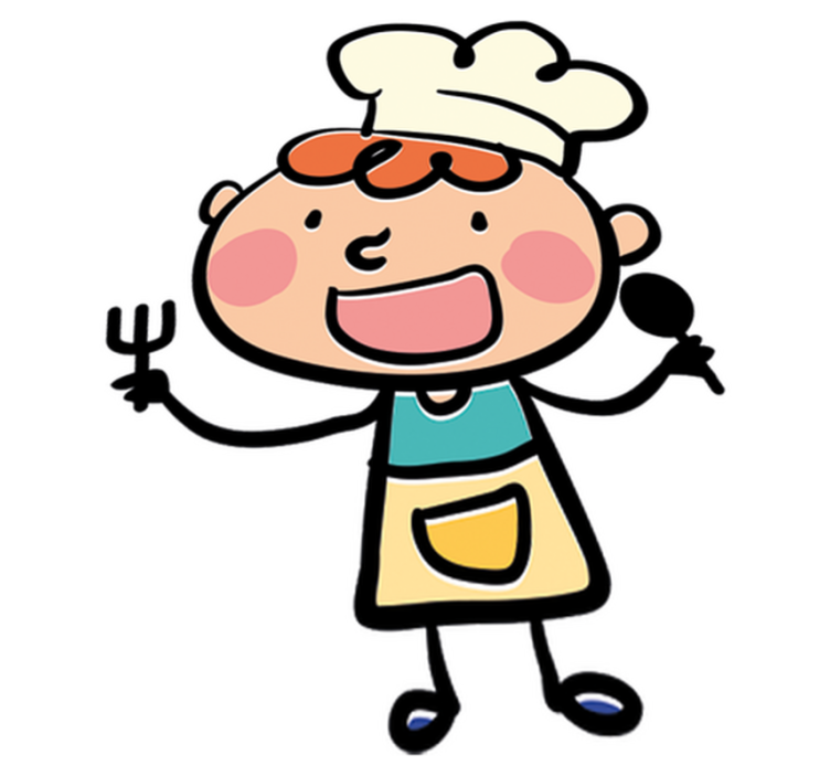 Detský vinylový koberec s kuchárskymi vidlicami - Tenstickers