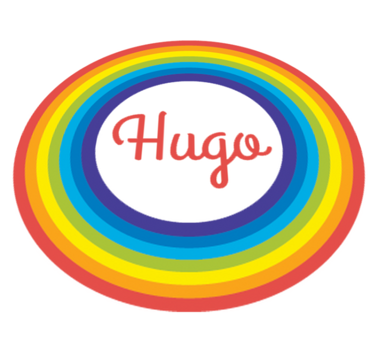 Detský vinylový koberec prispôsobiteľný dúhový kruh - Tenstickers