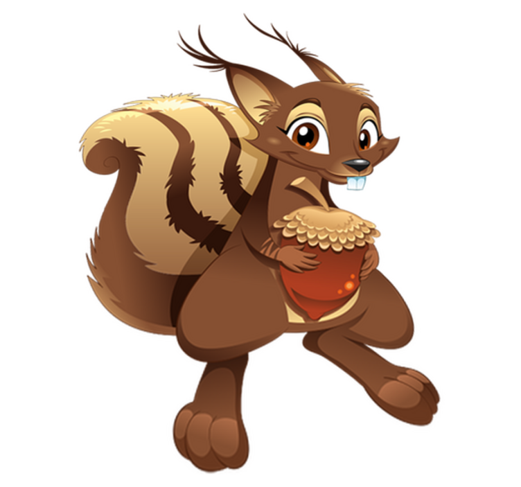 Detský vinylový koberec s obrázkom veveričky - Tenstickers