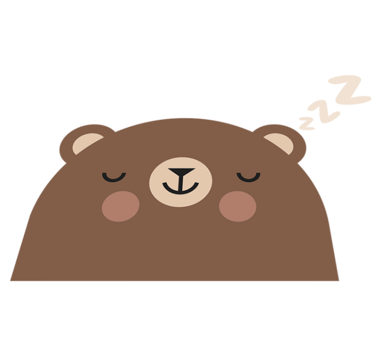 Detský vinylový koberec medvedík na detskú posteľ - Tenstickers