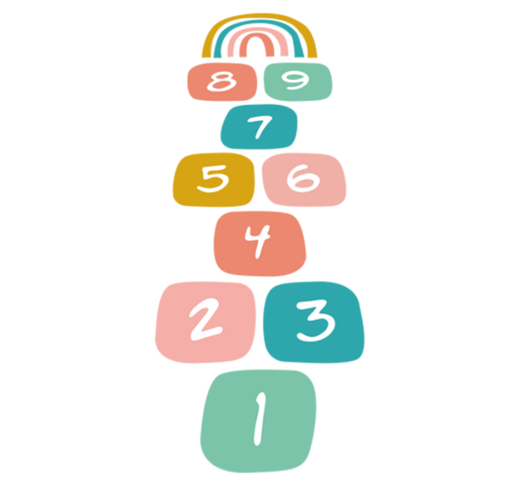 Detský vinylový koberec s dúhovým skákaním - Tenstickers