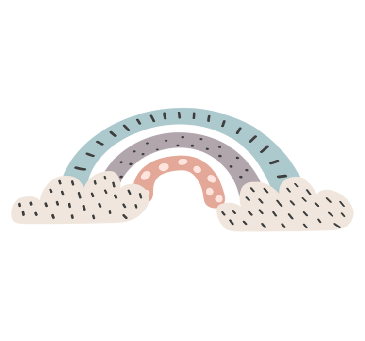 Detský vinylový koberec trojfarebná severská dúha - Tenstickers