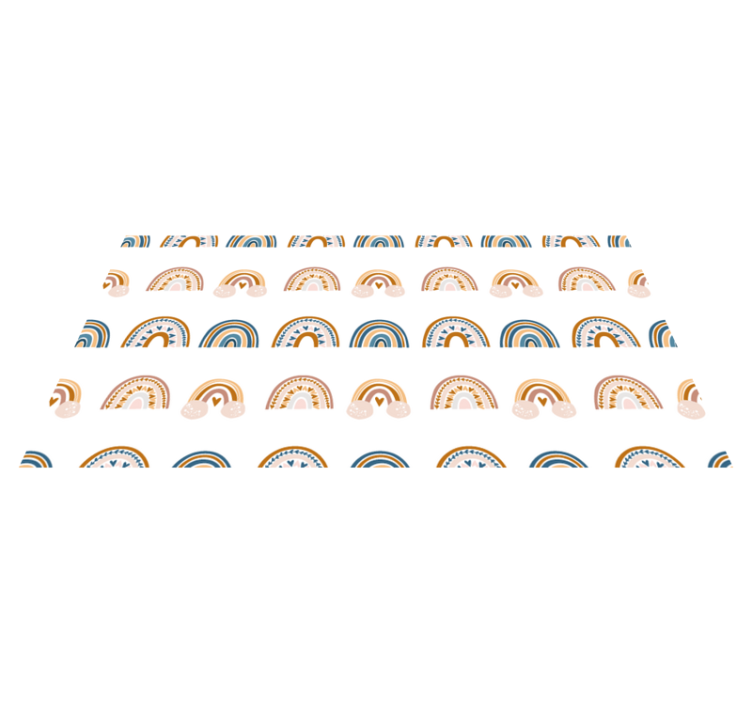 Detský vinylový koberec s ručne kreslenou jesennou dúhou - Tenstickers
