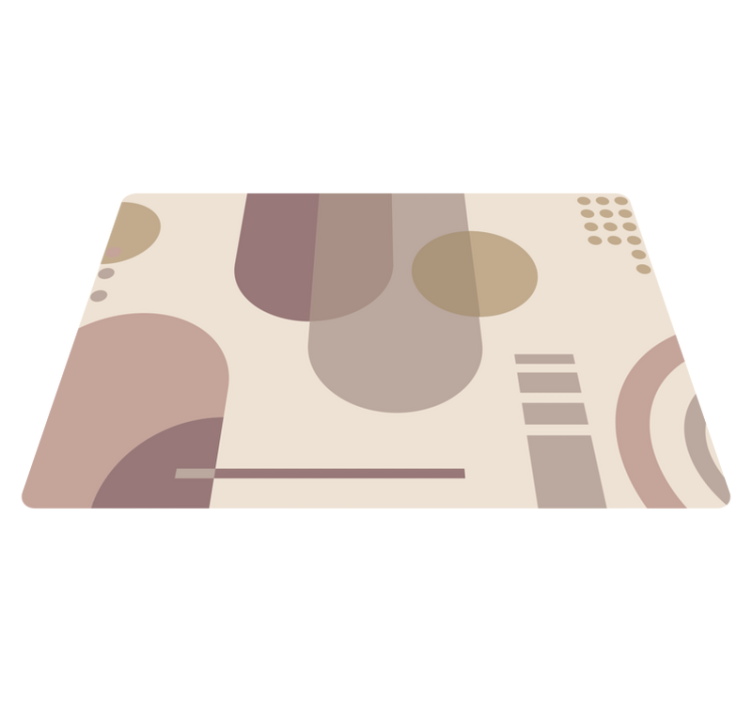 Vinylový koberec do spálne hnedá geometrická moderná art - Tenstickers