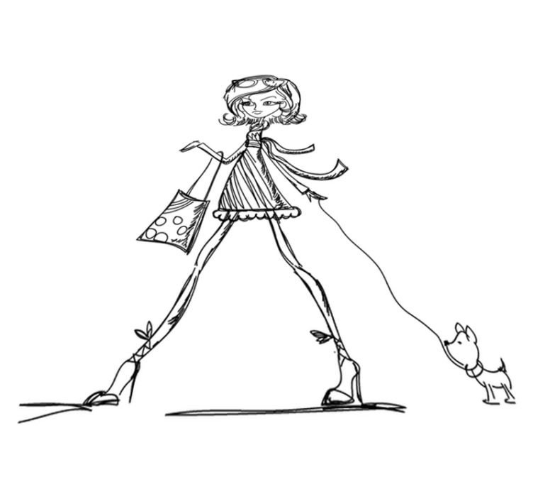 Vinylový koberec do spálne pre štýlové dievčatá - Tenstickers