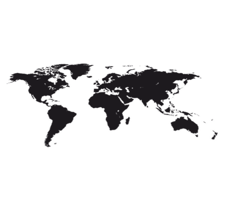 Vinylový koberec s mapou sveta dekoratívny mapamundi - Tenstickers