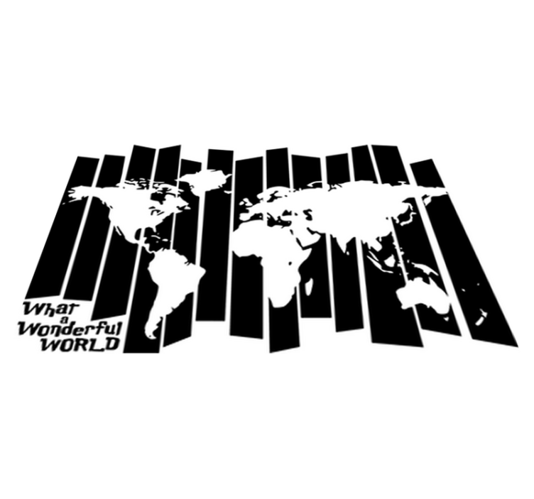 Vinylový koberec s mapou sveta retro - Tenstickers