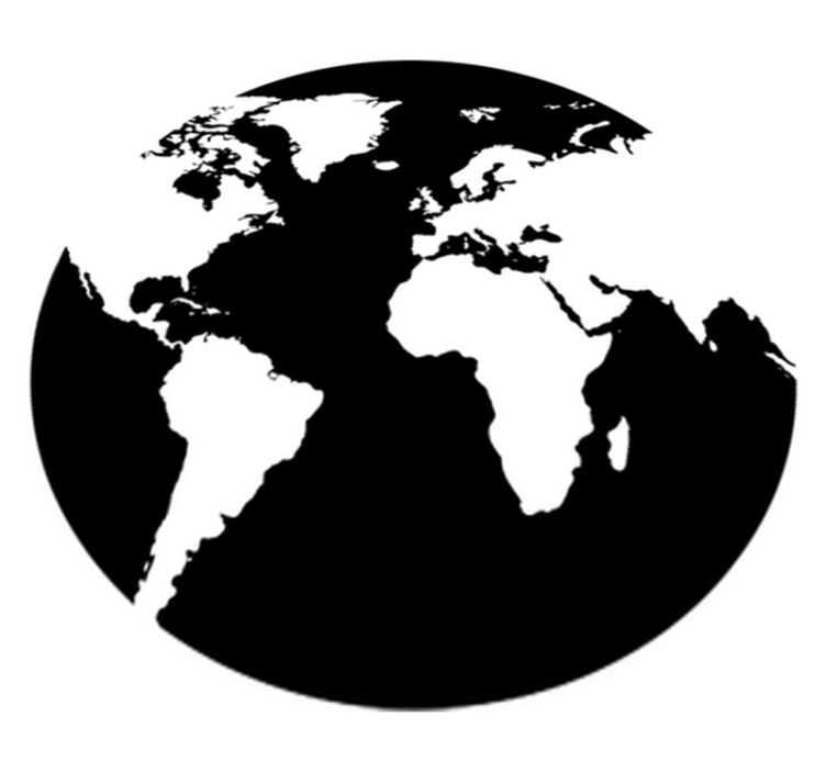 Vinylový kvoberec s mapou sveta kruhový dekor - Tenstickers
