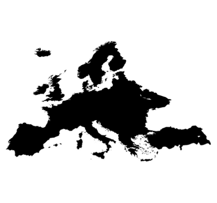 Vinylový koberec s mapou sveta pizarra európa - Tenstickers