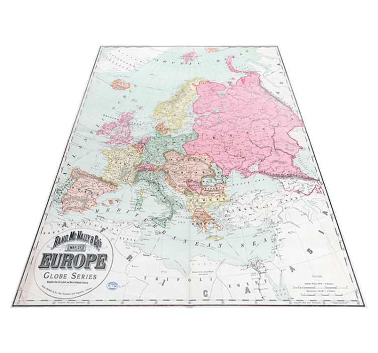 Vinylový koberec s mapou sveta mapa európy 1900 - Tenstickers