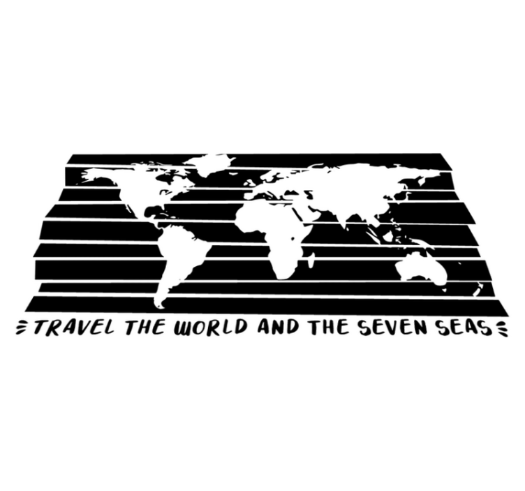 Vinylový koberec s mapou sveta cestuj po svete - Tenstickers