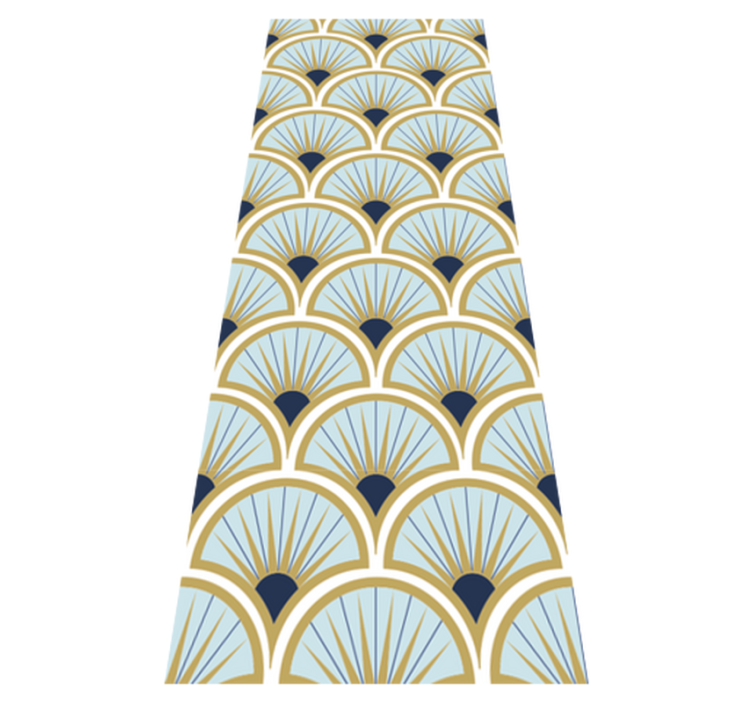 Vinylový koberec do kúpeľne v odtieňoch art deco modrej - Tenstickers