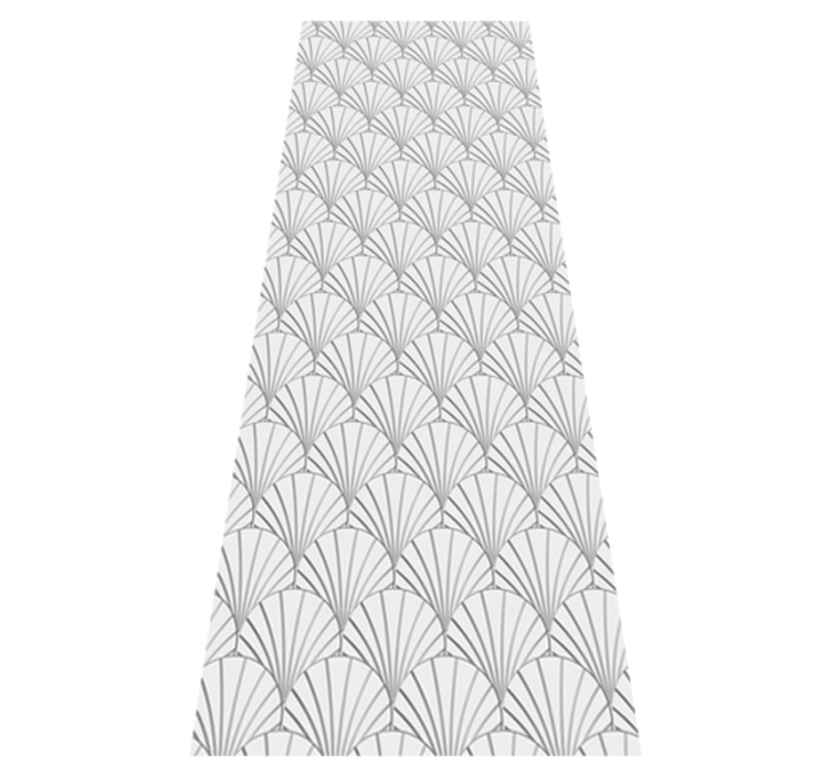 Vinylový koberec do kúpeľne s bielym mušľovým vzorom - Tenstickers