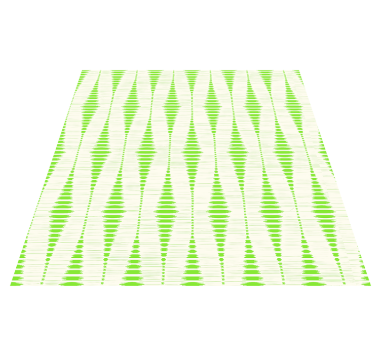 Vinylový koberec s geometrickými tvarmi zelený ikat - Tenstickers