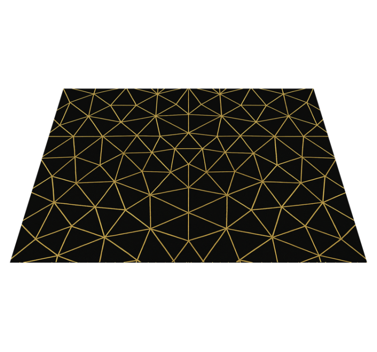 Vinylový koberec s geometrickými tvarmi zlatá sieť v noci - Tenstickers