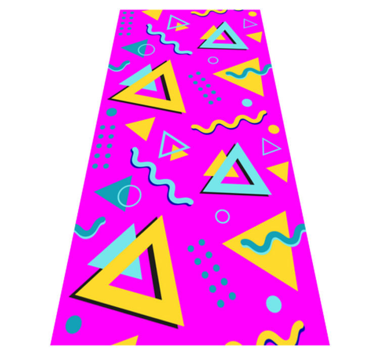 Vinylový koberec do spálne memphis retro geometria 80. - Tenstickers