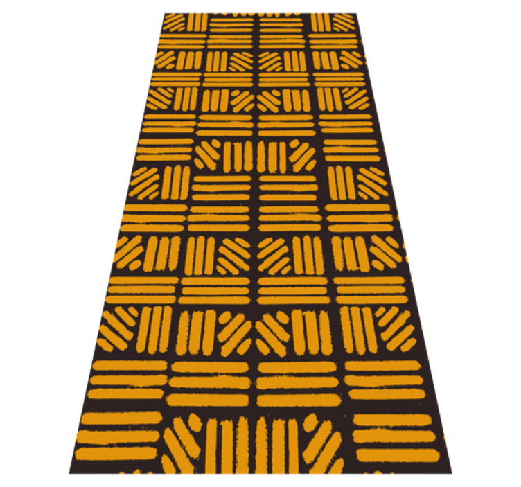 Vinylový koberec do spálne v africkom zlatom abstrakte - Tenstickers