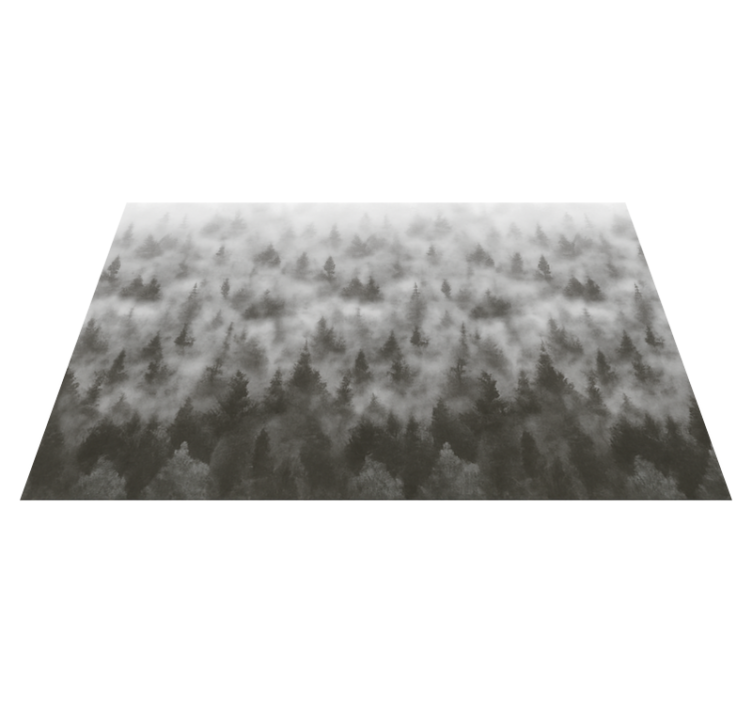 Vinylový koberec do spálne 3d hmlisté tajomné hory - Tenstickers