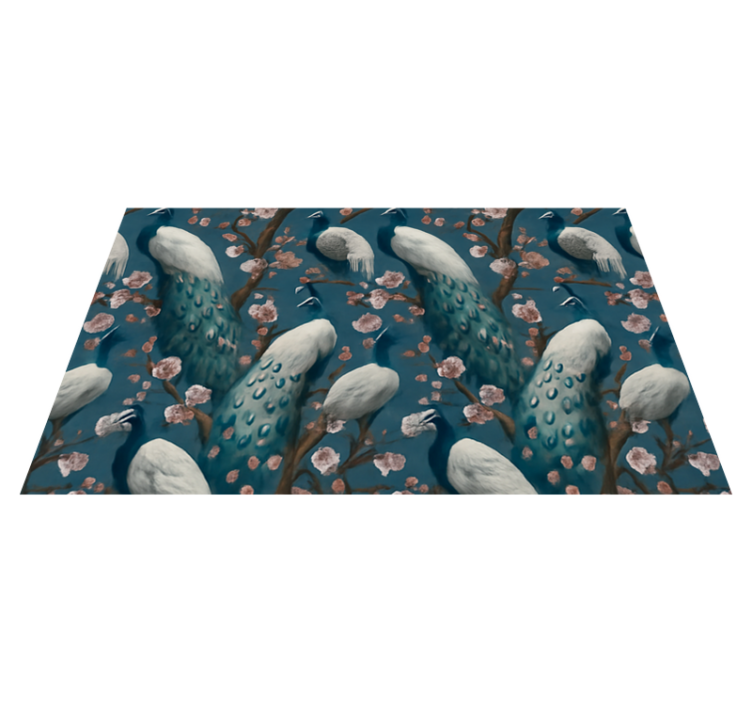 Vinylový koberec do spálne elegantné krásne pávy - Tenstickers