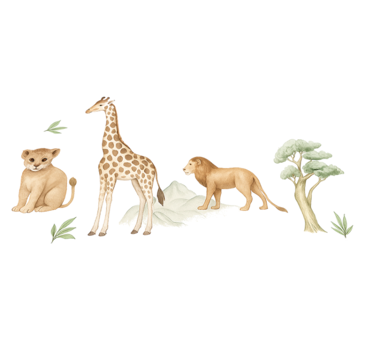 Vinylový koberec do spálne pokojná savana - Tenstickers