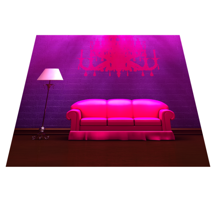 Vinylový koberec do spálne dekoratívny pre pohovku a lampu - Tenstickers