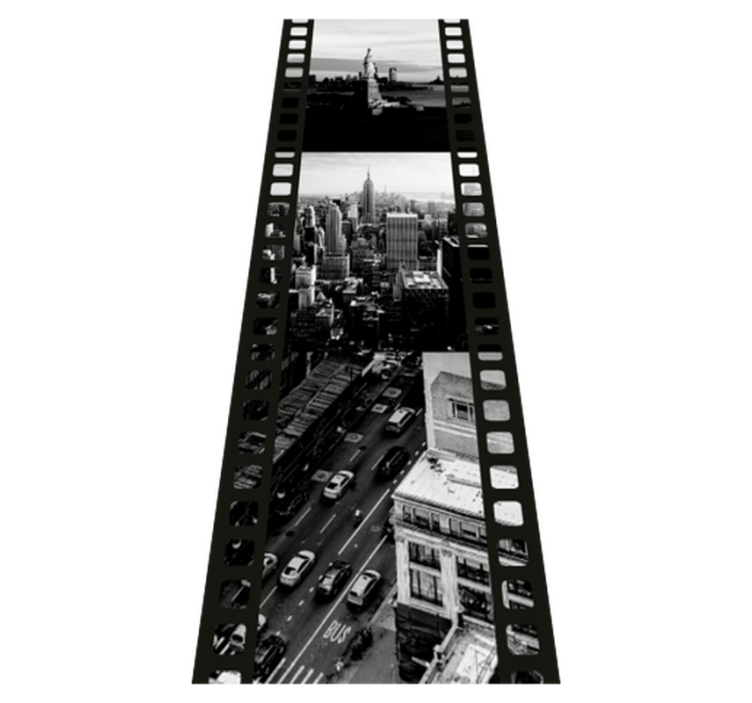 Vinylový koberec do spálne s kolážou fotografií nyc - Tenstickers
