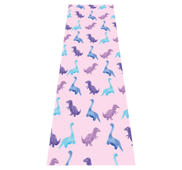 Vinylový koberec do spálne s ružovými dinosaurami na pozadí - Tenstickers