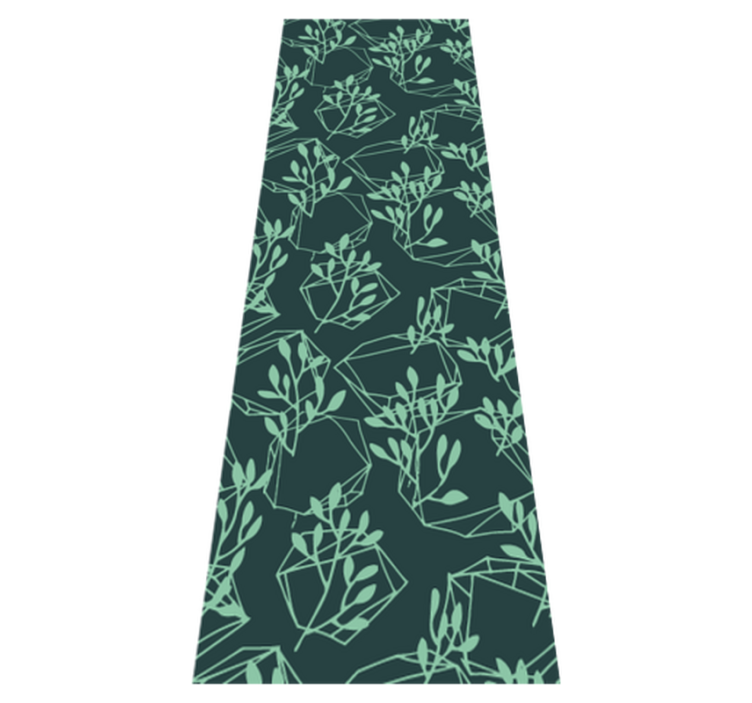 Vinylový koberec do spálne so zelenými vintage rastlinami - Tenstickers