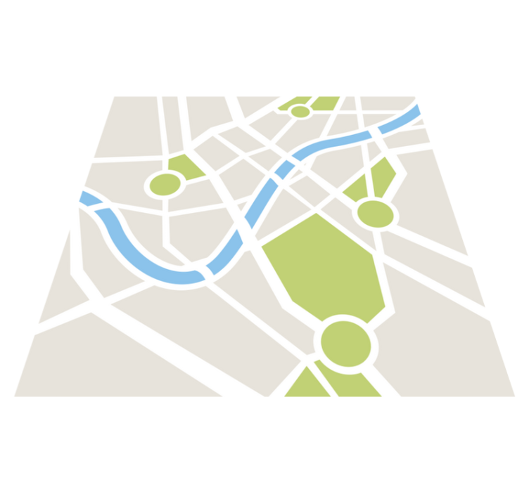 detský vinylový koberec ihrisko s mapou mesta - Tenstickers