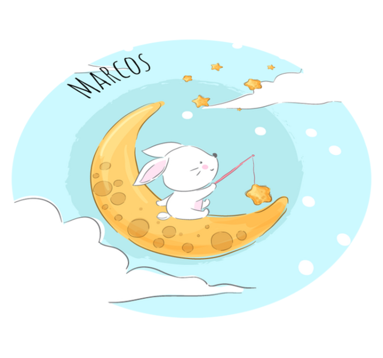 Prispôsobiteľný vinylový koberec s mesiacom a hviezdami - Tenstickers