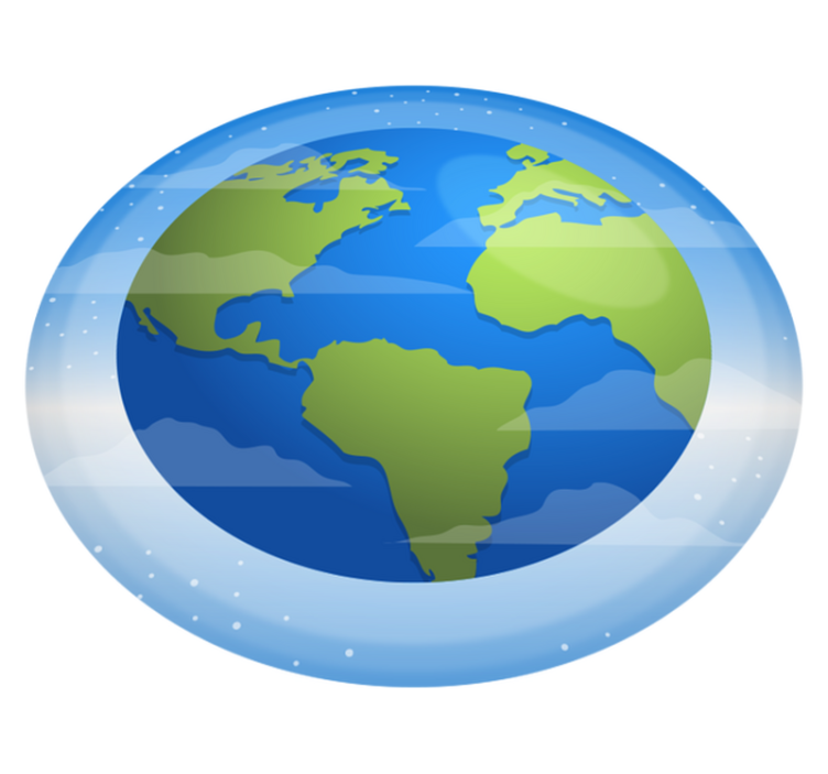 úžasný kruhový vinylový koberec zemegule - Tenstickers