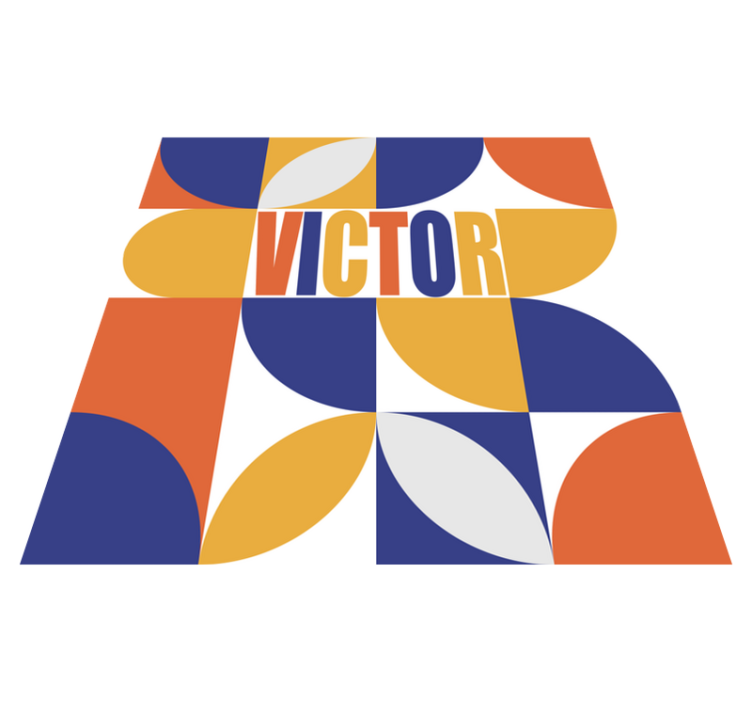 vinylový koberec s menom prispôsobiteľné geometrické - Tenstickers