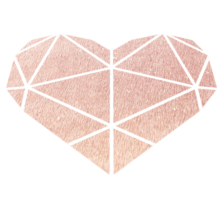 Vinylový koberec s geometrickými tvarmi srdca - Tenstickers