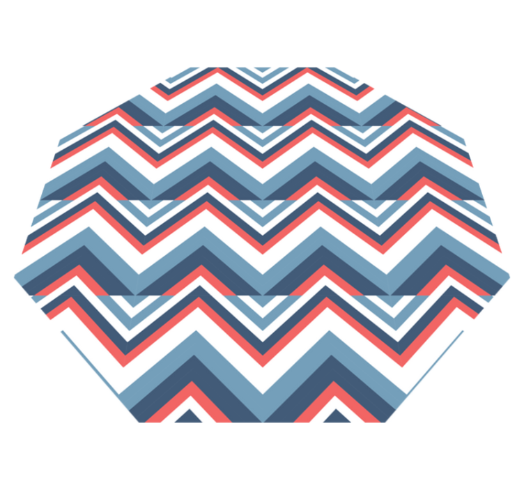 vinylový koberec s geometrickýmy tvarmi chevron colorblock - Tenstickers