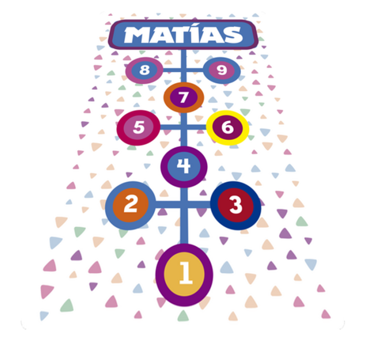 Zábavný prispôsobiteľný hopscotch game vinyl koberec - Tenstickers