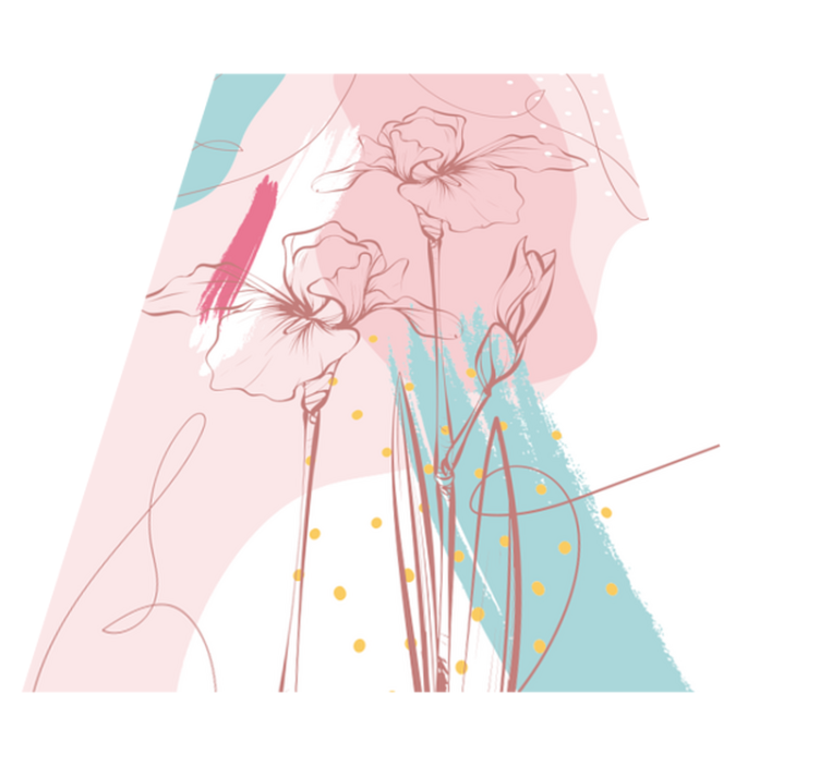 úžasný kvetinový moderný vinylový koberec - Tenstickers